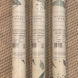 Magnolia Home by Joanna Gaines Teal Peel & Stick Wallpaper – Lot of 3 – New